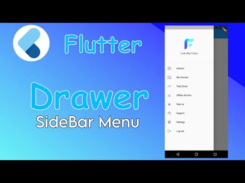 Drawer Widget - SideBar Menu • Flutter|Dart|Kotlin - YouTube