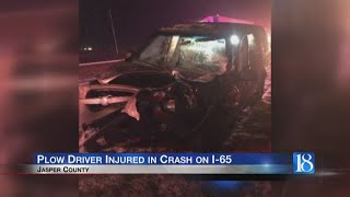 Impaired driver injures INDOT plow driver in Jasper County