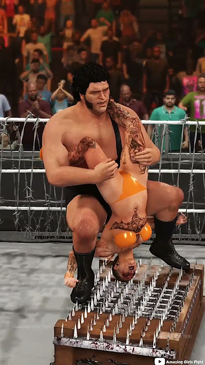🔥Andre The Giant vs Rhea Ripley🔥Part 3 WWE 2K24 #andrethegiant #rhearipley #wwe #wwe2k24 #shorts