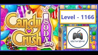 Candy Crush Soda Saga Hard level 1166 Win with Fish Army get  3 Stars and 80K  Score and Golden Tick