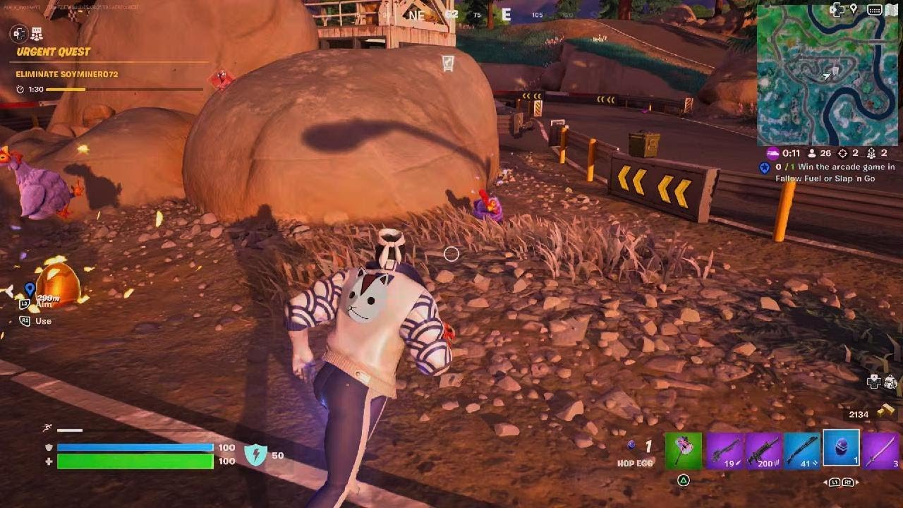 Golden egg in Fortnite chicken hatch from eggs