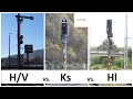 Gegenüberstellung H V KS Hl Signalbilder Alex E FAQ Signale Bahn