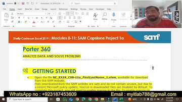Excel Modules 8–11 SAM Capstone Project 1a | Porter 360 | Complete Solution