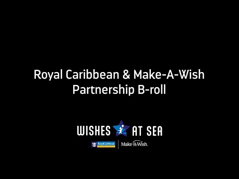 B-roll footage of the Royal Caribbean International and Make-A-Wish Partnership. April 2024 – Royal Caribbean International and Make-A-Wish come together in a multiyear partnership to support the nonprofit’s mission of granting life-changing wishes for children living with critical illnesses around the world. The cruise line’s Wishes at Sea program involves fundraising efforts, Walk for Wishes 5Ks and walkathons, auctions for exclusive experiences and in-kind donations of Royal Caribbean’s most impactful asset – memorable family vacations.