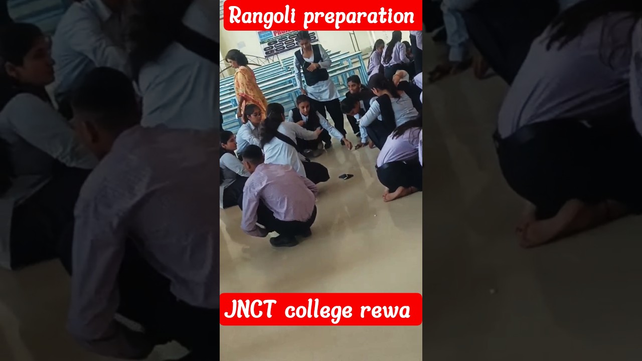 Rangoli preparation at JNCT 