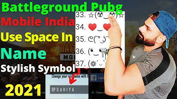 Battleground Pubg Mobile India Use Space In Name & Stylish Symbol like Pro Player|| Space in Pubg ||