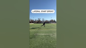 Lateral Start Sprint (drop step, athletic stance)