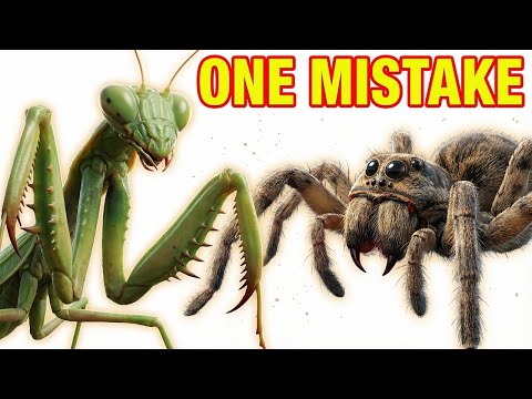 Praying Mantis vs Wolf Spider