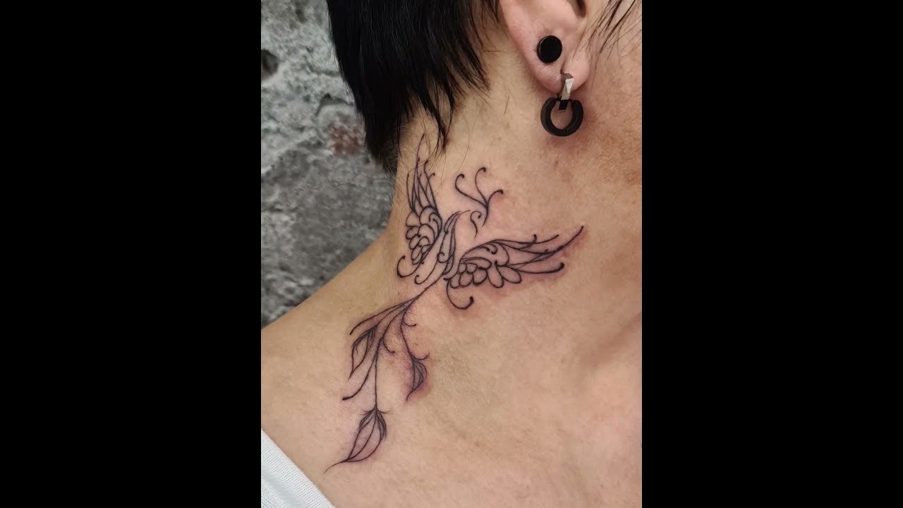 Phoenix Tattoo On Backof Neck  Tattoo Ideas and Designs  Tattoosai