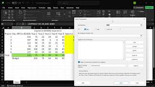 Ch06 08 MILP   Project Selection   Excel Model