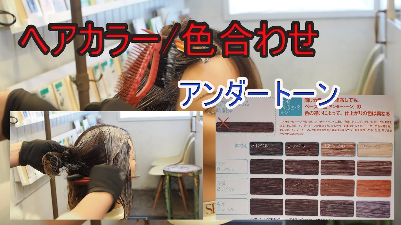 ヘアカラー 色合わせとアンダートーン 美容師のカットの理論 技術 基礎勉強の教育 ヘアスタイルの講習 Youtube