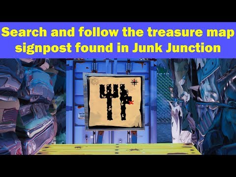 Vidéo: Explication De L'emplacement Du Panneau De Signalisation Fortnite Junk Junction Treasure Map