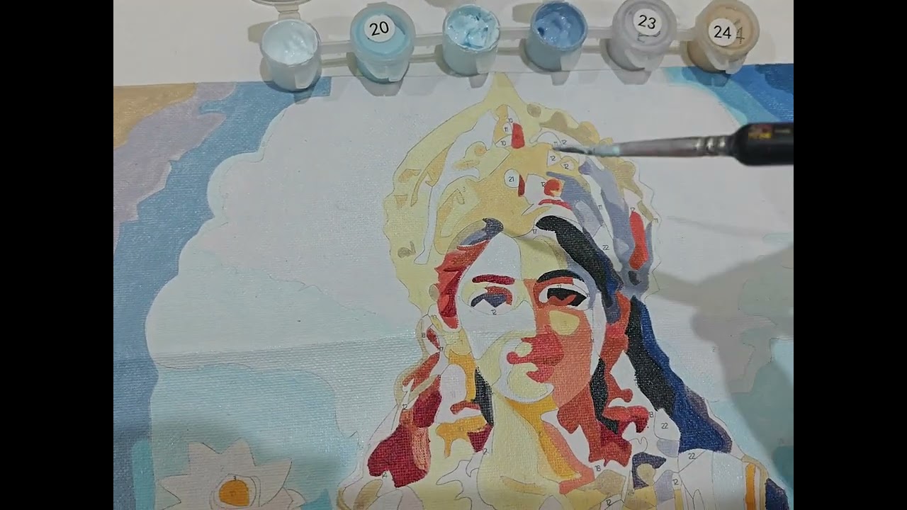 16/365❤️days|ब्रह्ममुहूर्त|artworkChallenge..Maa SaraswatiPainting Part-10/Last Part❤️🖌️🎨