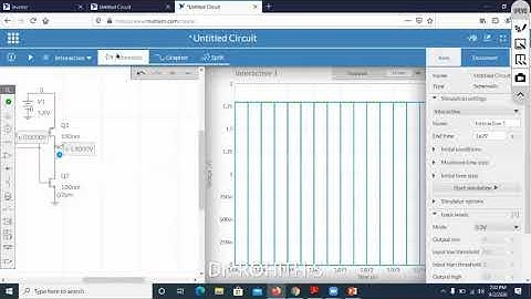 CMOS Inverter and Buffer using NI-Multisim Live software