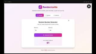 RandomizeMe – A Fun Random Decision Maker | Built with Bolt new screenshot 3