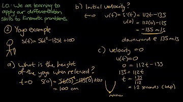 15 Applying Differentiation to Solve  Problems in relation to Kinematics