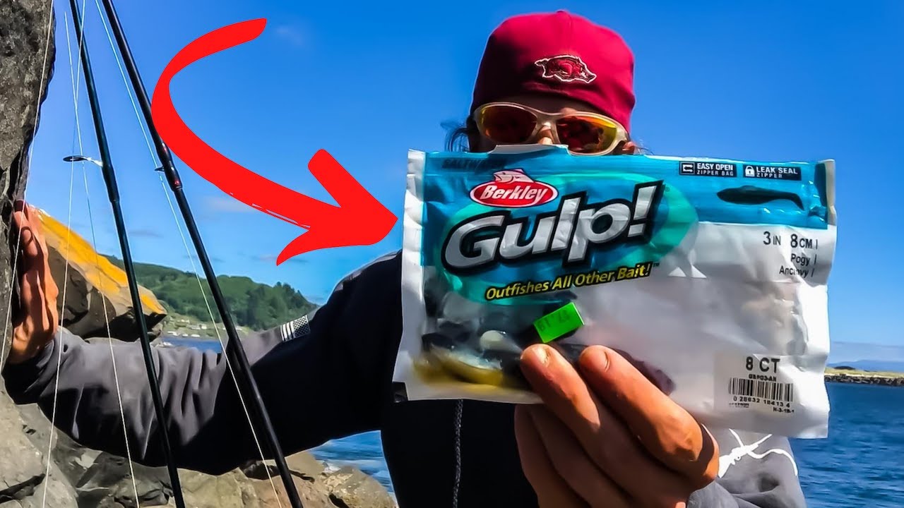 Jetty Fishing With Berkley Gulp Saltwater 3" POGY Baits SIMPLE Jetty