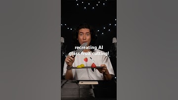 recreating AI glass fruit cutting! 🍓 🔪 #asmr