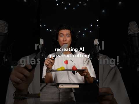 Recreating AI Glass Fruit Cutting Asmr 
