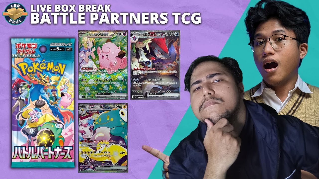 🔴LIVE BOX BREAK Pokemon TCG BATTLE PARTNERS! CARI KARTU LANGKA SEHARGA ...