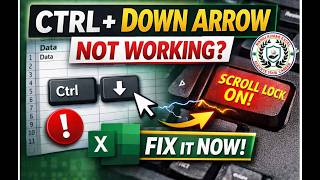 CTRL + Down Arrow Not Working in Excel? (Scroll Lock Issue FIX!) | Easy Solution ⚡