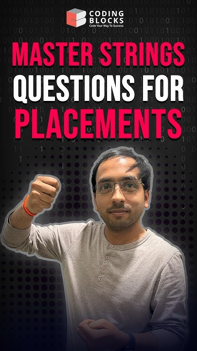 Placement Preparation: String Topic Questions by Monu Bhaiya! #code # ...