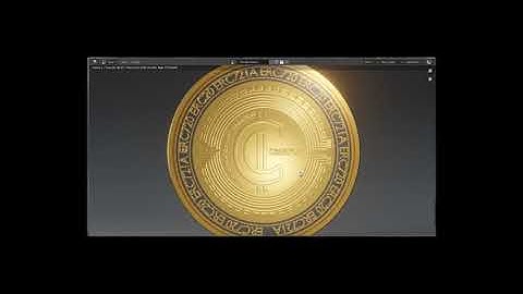 Crypto coin 3D modeling in blender Eevee render