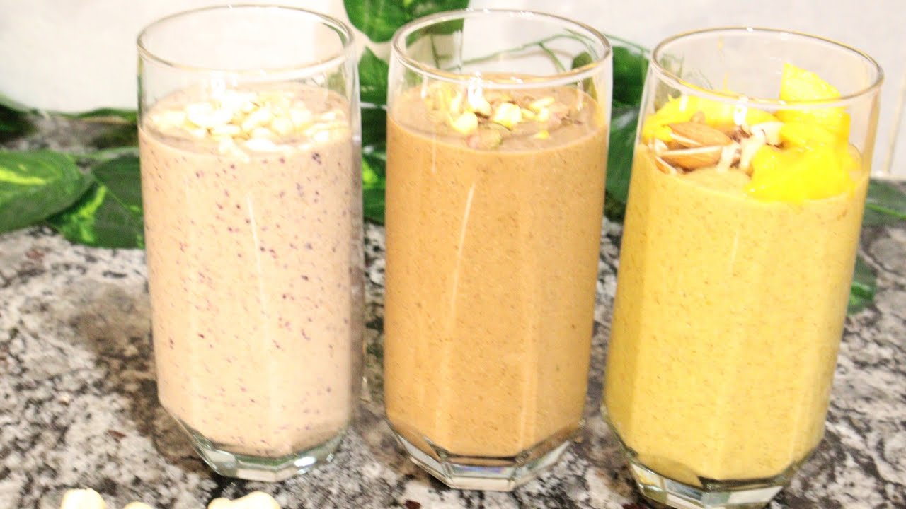 3 Healthy & Incredibly Easy Oats Smoothie Recipes No Sugar/dairy milk