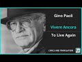 Gino Paoli   Vivere Ancora Lyrics English Translation   Italian and English Dual Lyrics