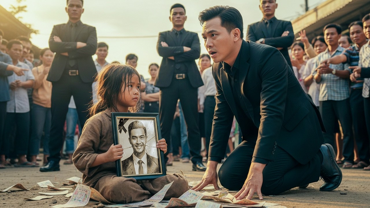 Tưởng Vợ Con Đã Mất 7 Năm, Tỷ Phú Sốc Khi Thấy Bé Gái Cầm Di Ảnh Của Chính Mình Đi Tìm Cha Giữa Chợ