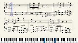 Il Vento D'Oro (Golden Wind) - Piano Arrangement chords