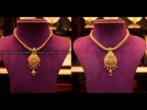 GRT 10g onwards light weight Necklace & Haram Collections | Mango malai,  Kasu malai | GRT bridal set - YouTube