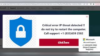 +1 (833)659 2582 Pop-up Fake Virus Alert  - How to Remove?