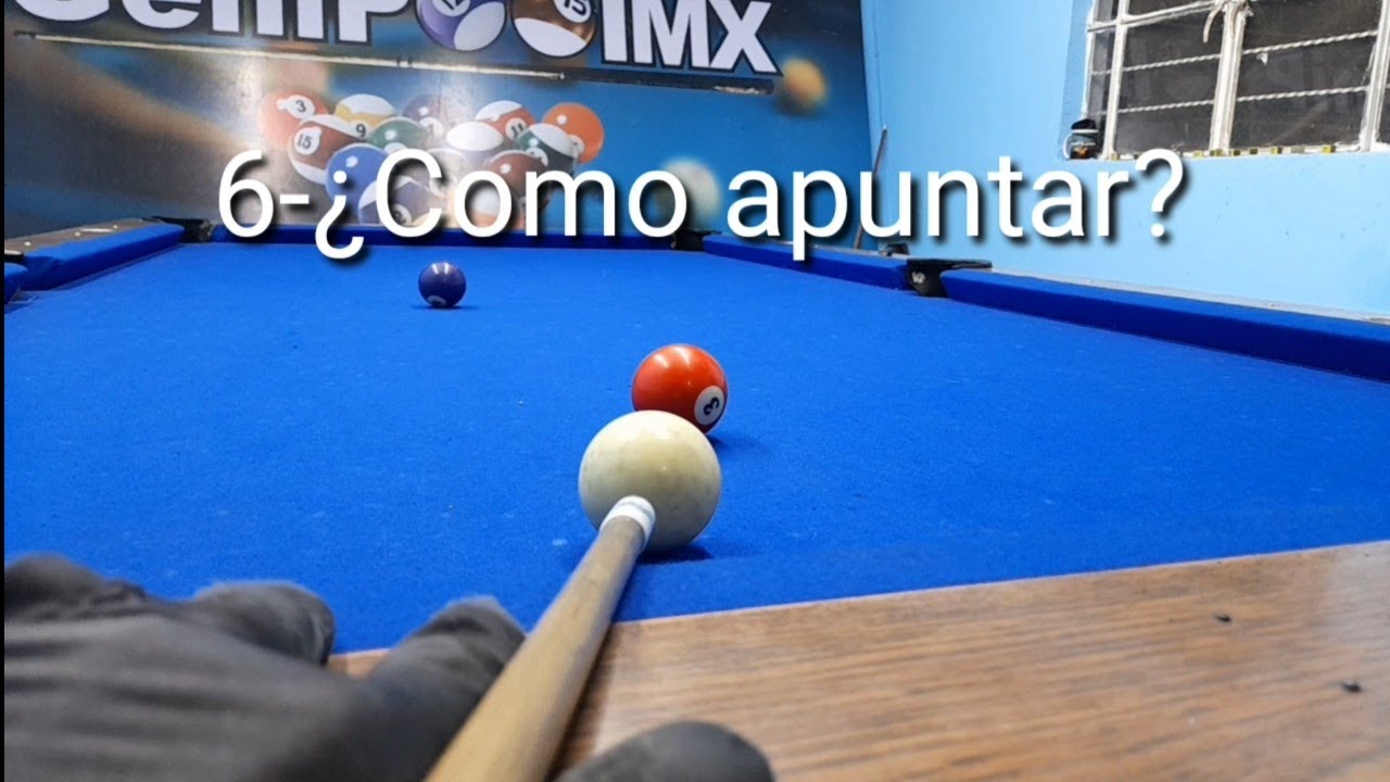 ¿Como apuntar en el Billar? | ¿Como mejorar la puntería de Billar?🎱