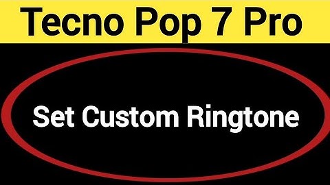 How to set custom ringtone, Tecno Pop 7 Pro me song ringtone Kaise lagaya