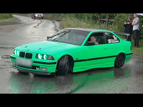 Modified Cars Mess Around In The RAIN Modified Cars Leaving A Car Meet RC Meets