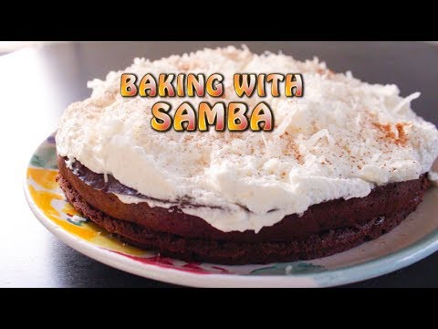 Baking With Samba: Chocolate-Coffee-Coconut Cake