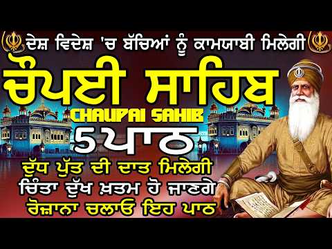 5 path chopai sahib // 5 ਪਾਠ ਚੌਪਈ ਸਾਹਿਬ // ਅਵਰਿ ਕਾਜ ਤੇਰੈ ਕਿਤੈ ਨ ਕਾਮ ਮਿਲ ਸਾਧਸੰਗਤਿ ਭਜੁ ਕੇਵਲ ਨਾਮ