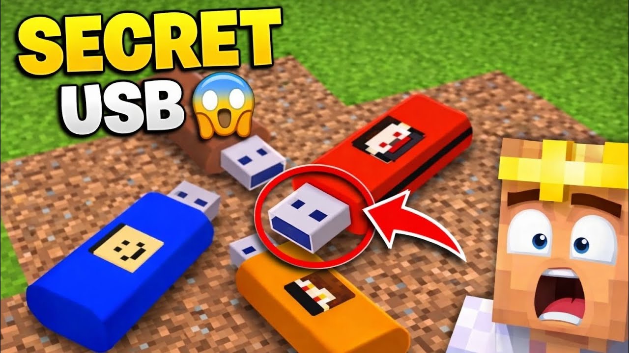 All Minecraft Usb I Found Youtuber's Secret USB Pendrive in Minecraft.. - YouTube
