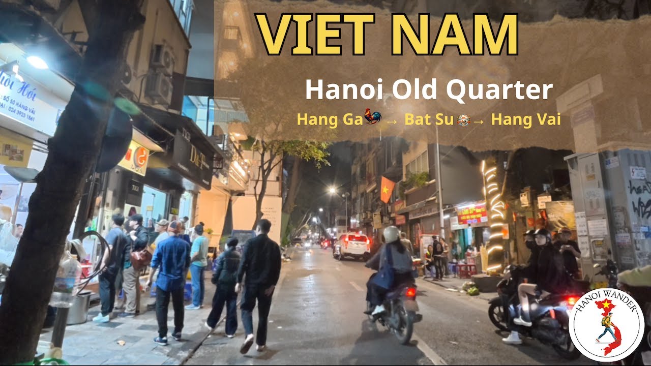 Explore Hanoi Old Quarter Life 🇻🇳 P.8 | Hang Ga → Bat Su  → Hang Vai | 4K Walking Vietnam