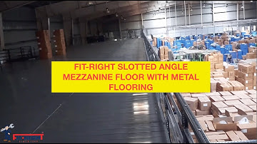 fitright1968 slotted angle mezzanine floor with metal flooring / heavy duty mezzanine floor 👍👍👌👌