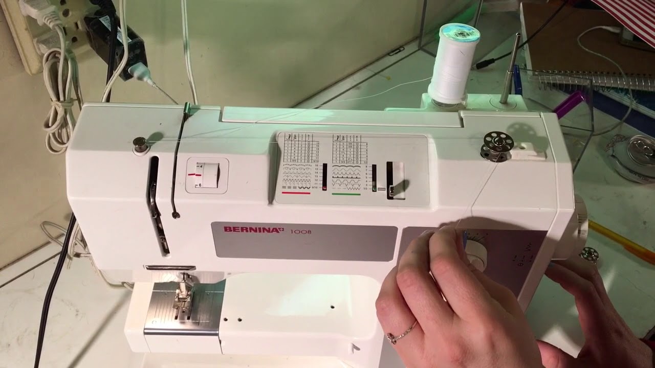 Winding the bobbin on Bernina - YouTube