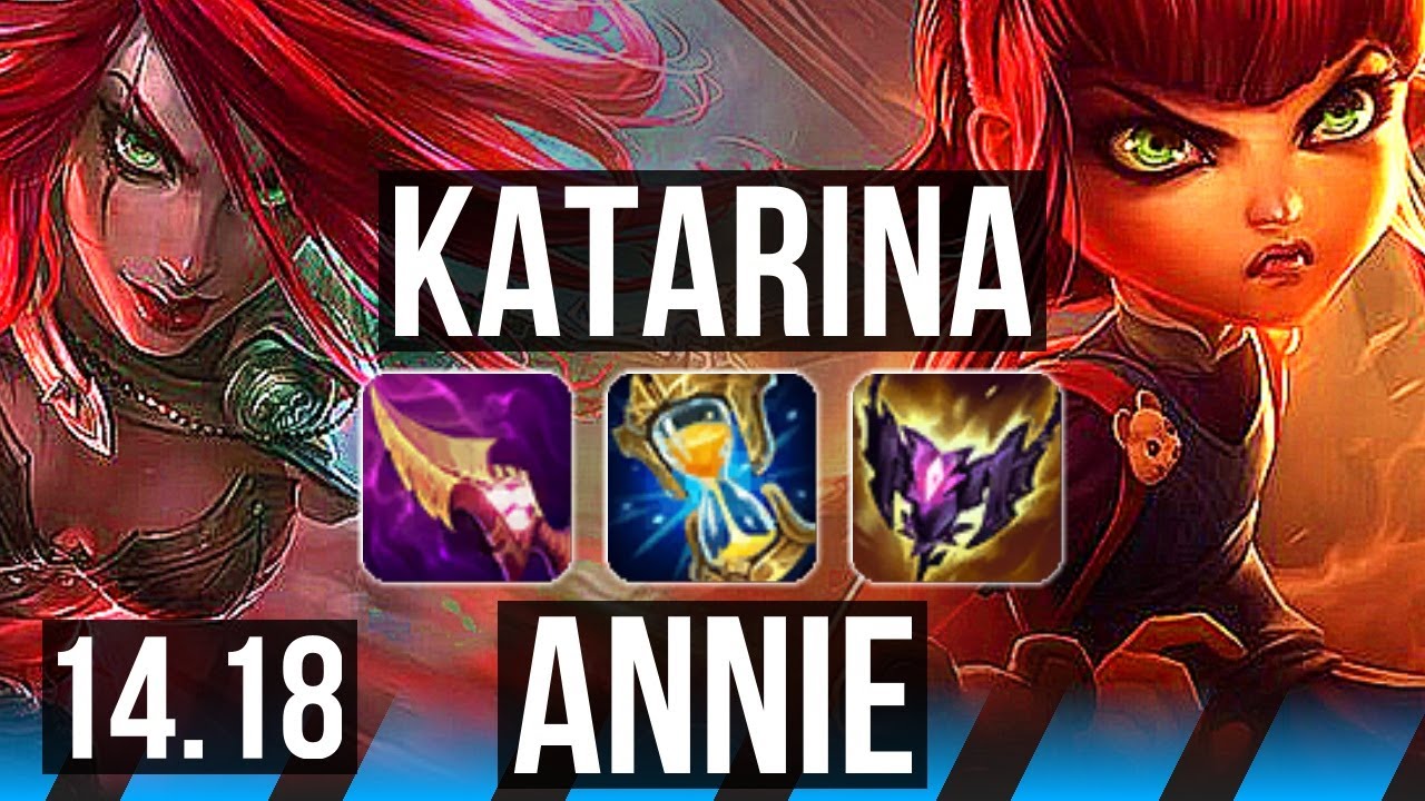 KATARINA vs ANNIE (MID) | Quadra, 6 solo kills, 900+ games, 21/5/8 | BR Grandmaster | 14.18