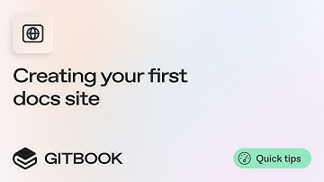 Creating your first docs site