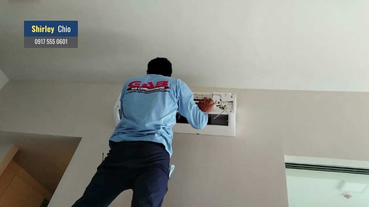 Cebu Rental Property Management Snapshots of New Split Type Aircon Installation at One Pacific 10th