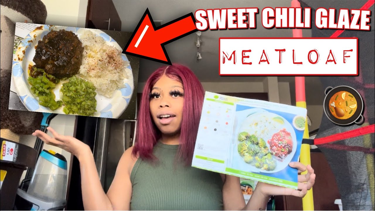 COOKING SWEET CHILI GLAZE MEATLOAF FOR MY FAMILY !! / HelloFresh MEAL