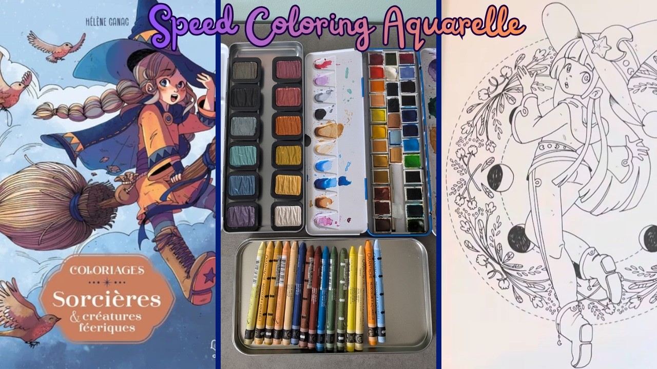 Coloriage à l'aquarelle challenge Pigmentarot | Speed Coloring