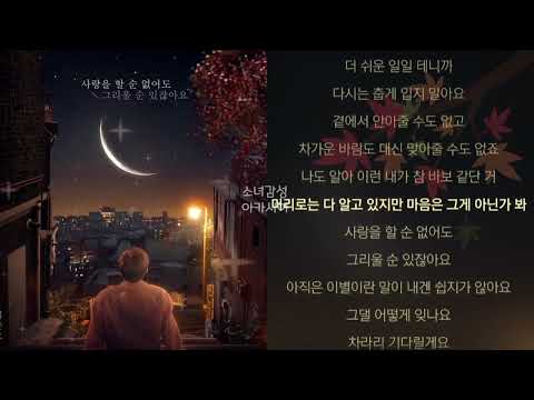 사랑을 할 순 없어도 그리울 순 있잖아요  -  이준호