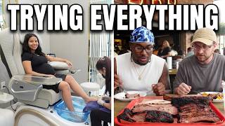 Chase & Dad Try Texas BBQ | Labor Inducing Pedicure💅