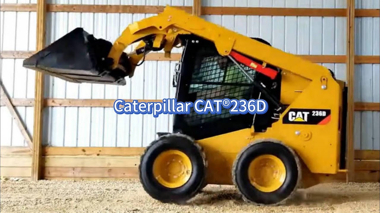 CAT 236D caterpillar used skid steer wheel loader for sale - YouTube